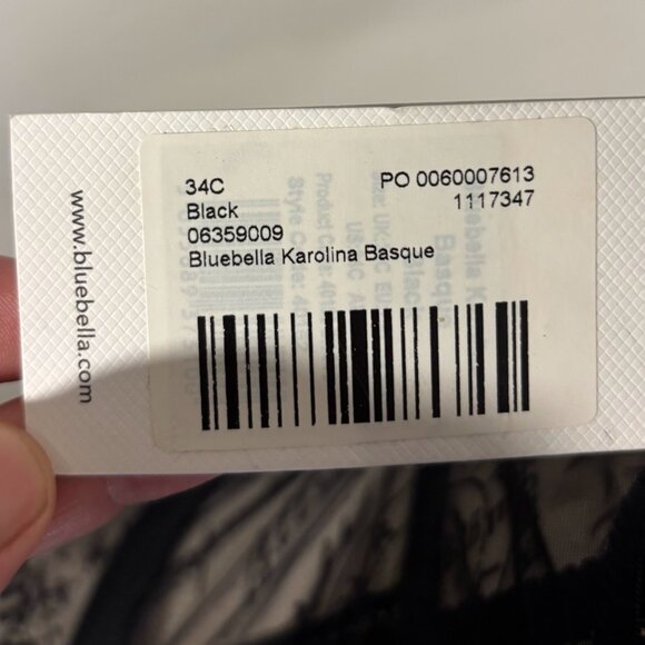 BLUEBELLA Karolina Wired Sheer Basque Lingerie In Black - 34C - NWT - Picture 11 of 13